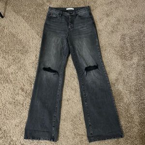 Kancan black mom wide leg Jean